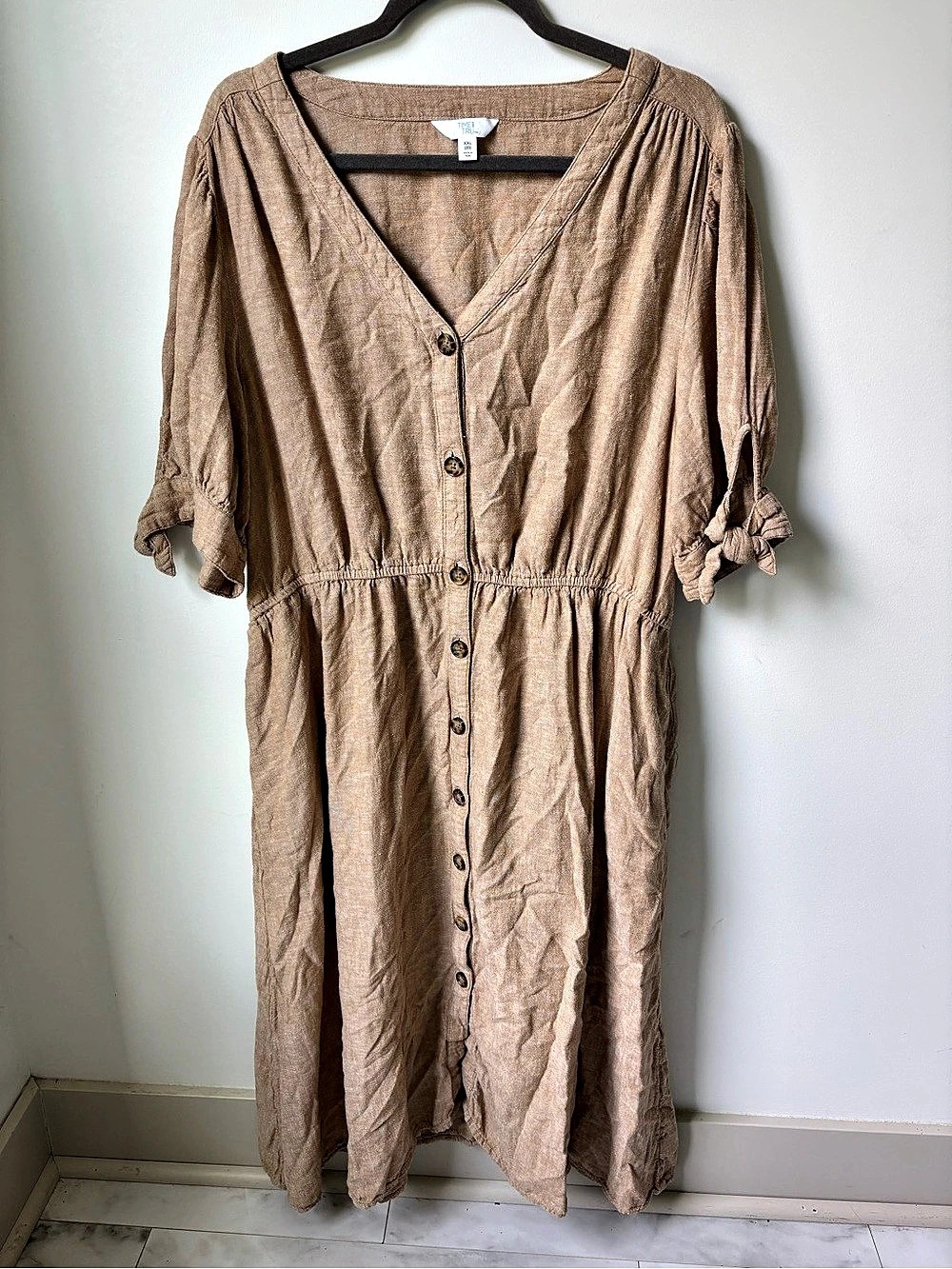 Time and Tru linen blend midi dress
